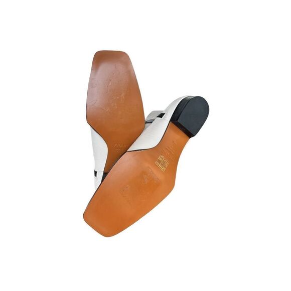 FRAME LE MADDOX  LEATHER ANKLE BOOTS in Off White NWOB Size 38 1/2 / US 8 1/2 - Picture 7 of 8